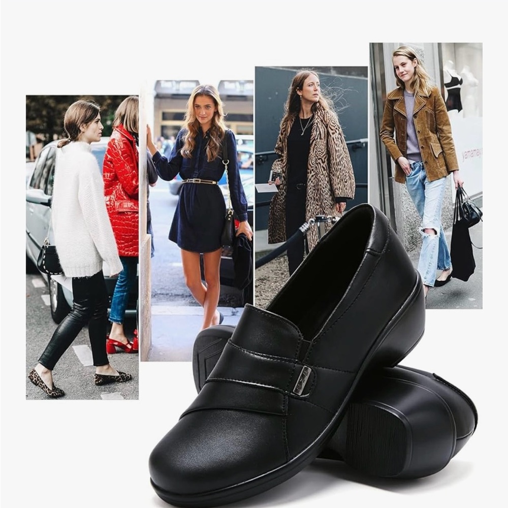 Elegant Black Women's Loafers, size 7